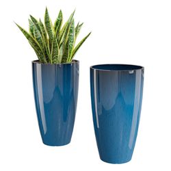 Set of 2 - 21 inch Tall Planters for Outdoor Plants - Brand New!