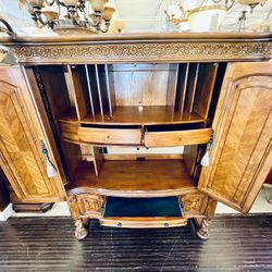 AICO By Michael Amini English Truffle Brittany Desk And Hutch  - GA