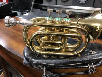 Piccolo trumpet with carrying bag