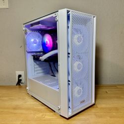 White Gaming PC / Workstation NVIDIA GTX 1070 16GB Ram 500GB SSD 