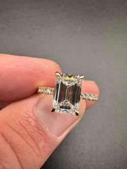 💎 IGI Certified 2.5+ cttw Emerald Cut Lab Diamond Ring | Retail $8,000+ • Only $1,950