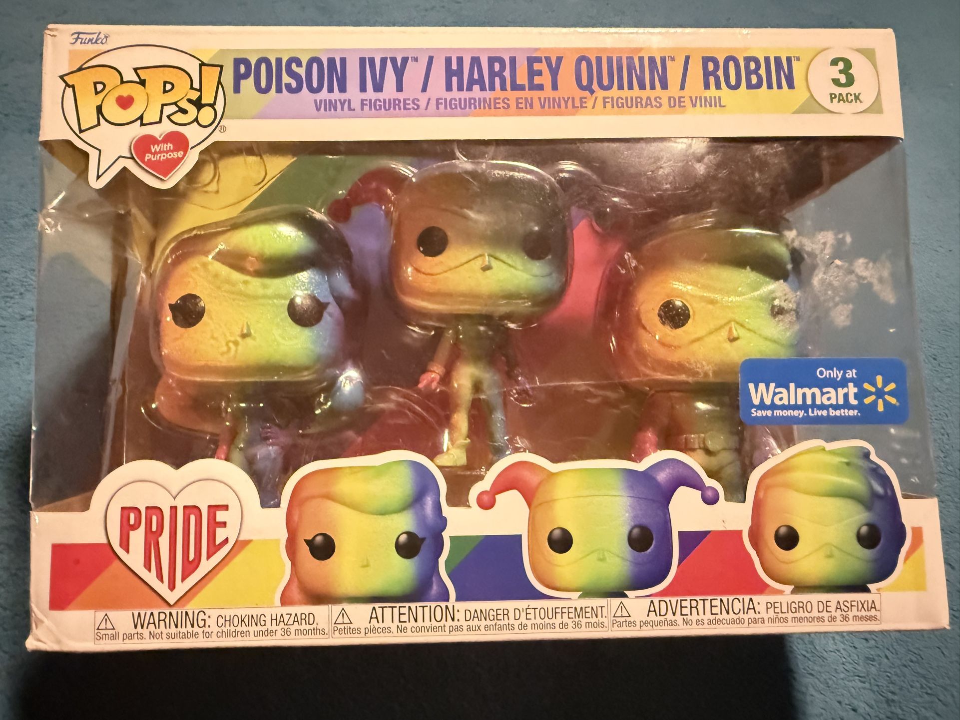 π Funko Pop! Pride 3-Pack (Poison Ivy / Harley Quinn / Robin) β Walmart Exclusive β NEW