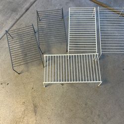 Plastic Cabinet Storage Shelf Racks (5)