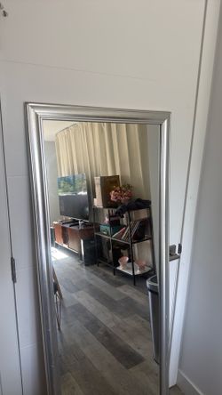 Silver full body mirror
