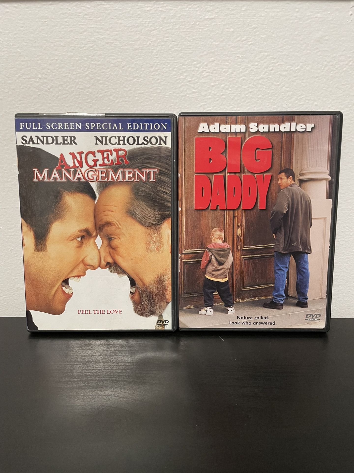Big Daddy + Anger Management DVD Bundle Adam Sandler Jack Nicholson Movies