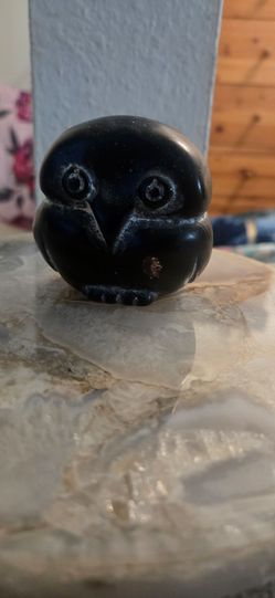 Soapstone owl figurine