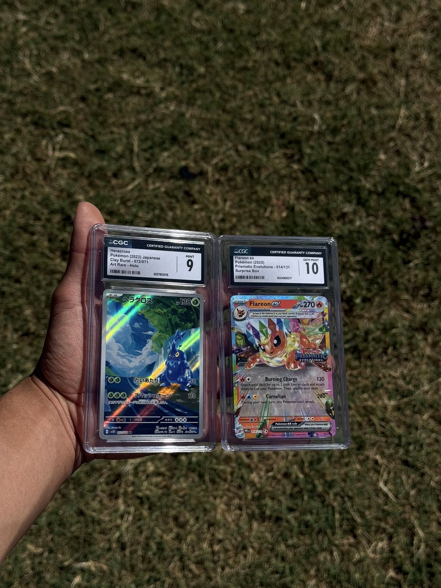 Flareon CGC 10 & Heracross CGC 9 