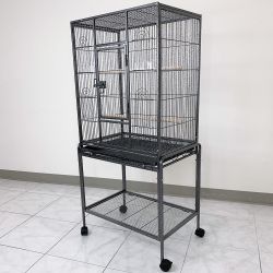 $95 (New) Large 53” bird cage for parakeet parrot cockatiel canary finch lovebird, size 24x17x53” 