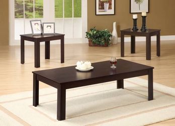 Rectangle Coffee Table and 2 End Tables ONLY $199- SALE!