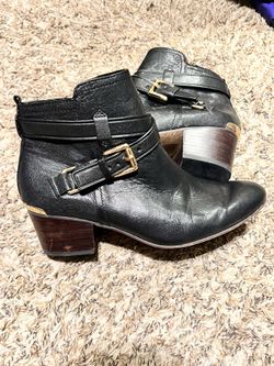 Coach Pauline Black Leather Boots