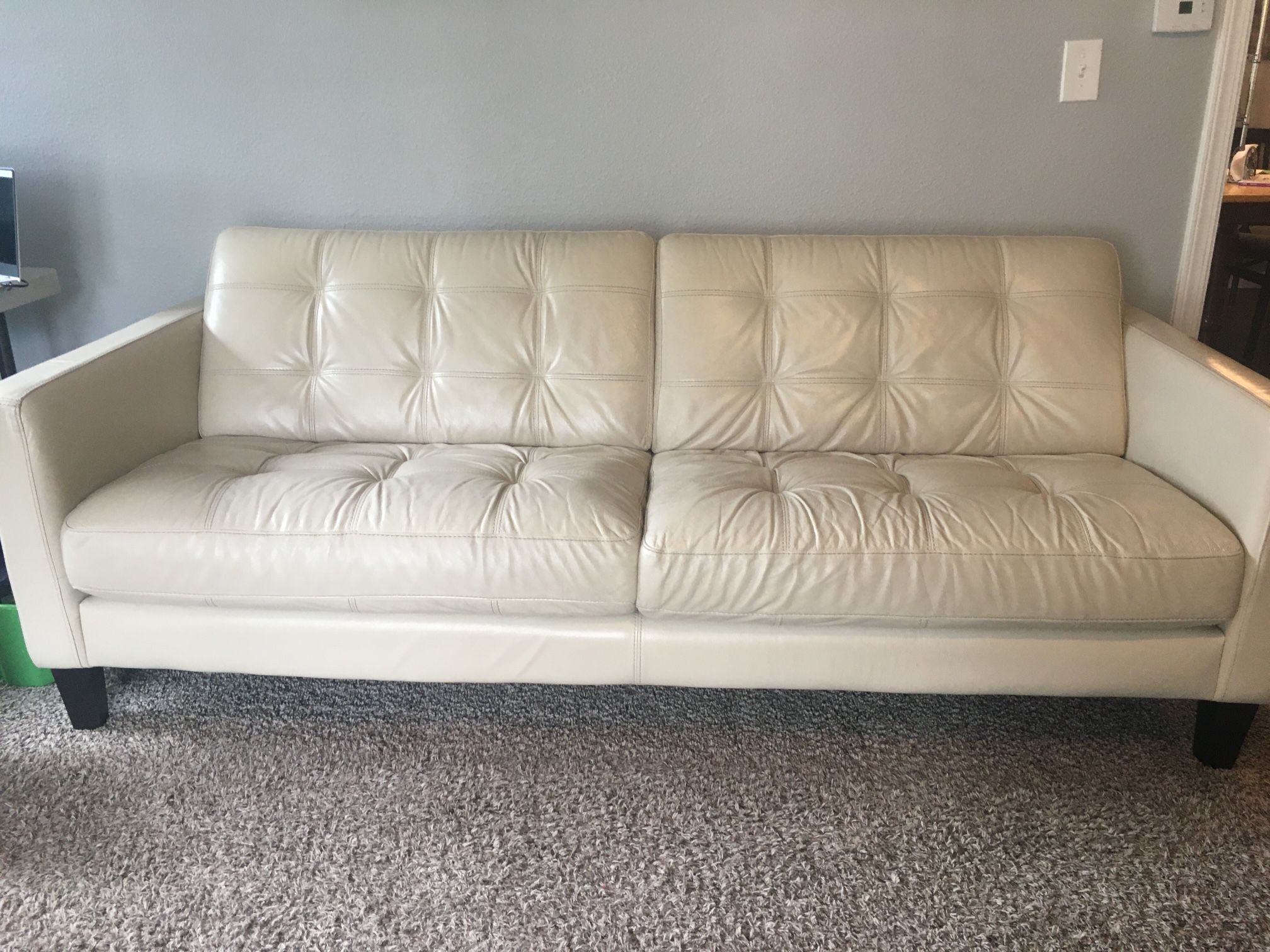 Macys Leather Sofa 85” Long