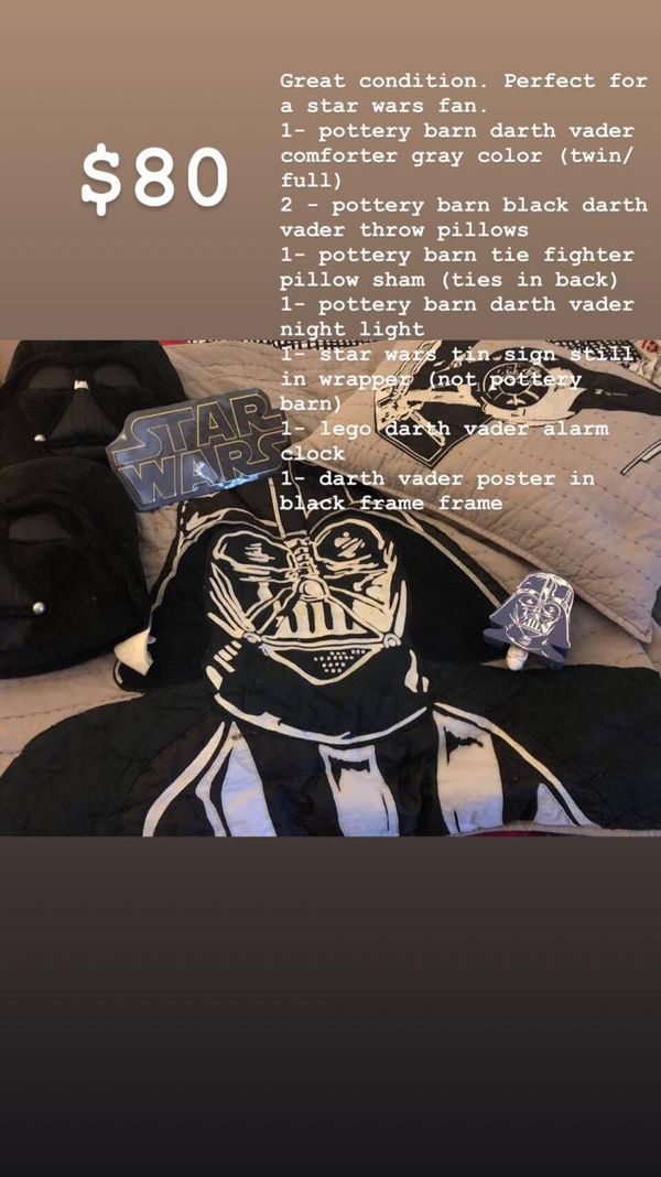 Great Condition Pottery Barn Darth Vader Comforter Full Size For