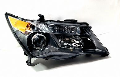 HEADLIGHT For 2007-2009 Acura MDX Passenger Side Only Black/Amber Projector