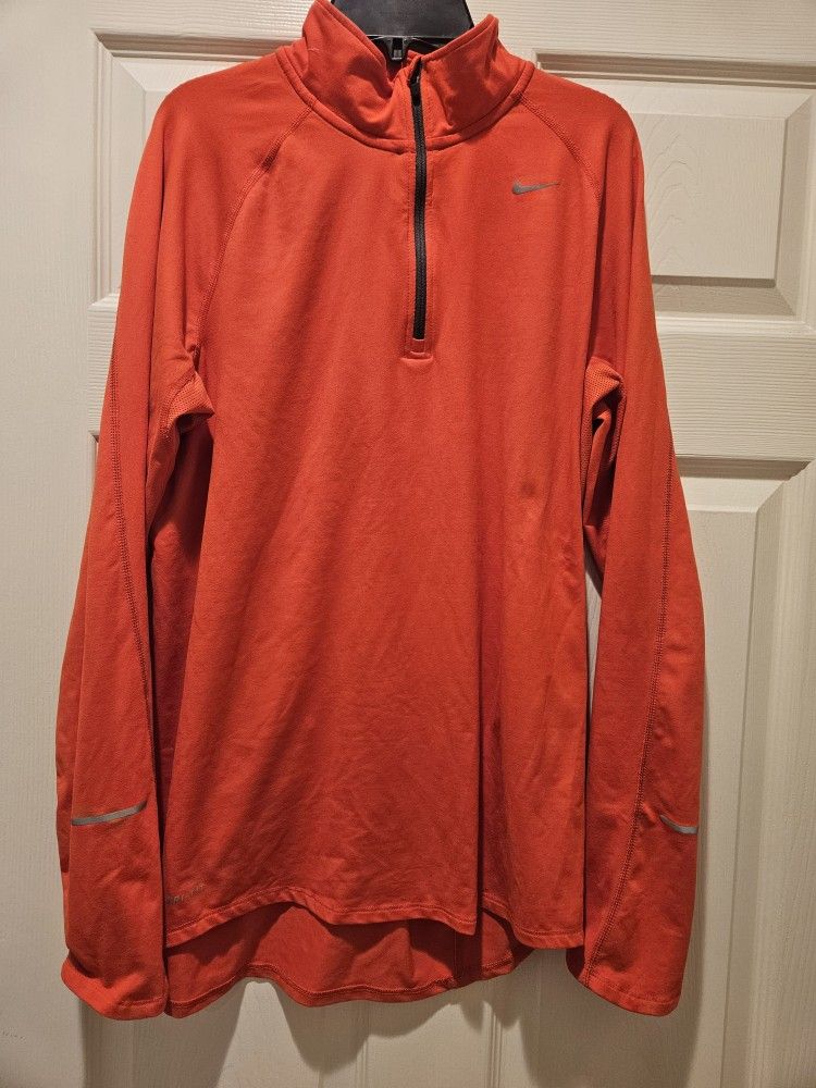 Nike Running Medium 1/4 Zip Orange/Red