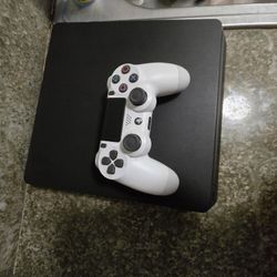 Like New Ps4 With Cord And One White Controller