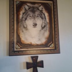 Decorative Wolf Picture 22x18"