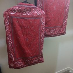 RED BANDANA PILLOW CASES 