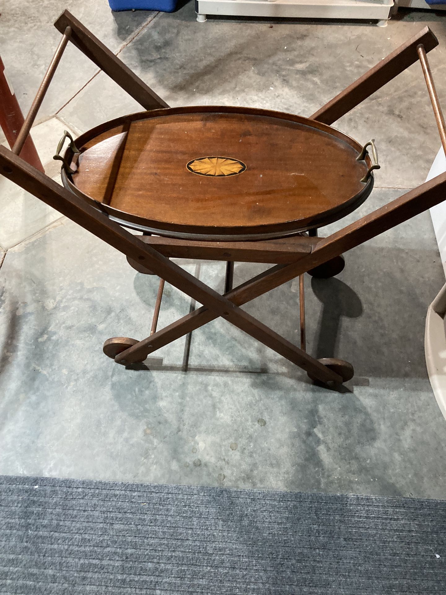 Antique Tea Table with wheels