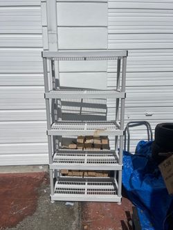 5-Tier Adjustable Plastic Shelving Unit