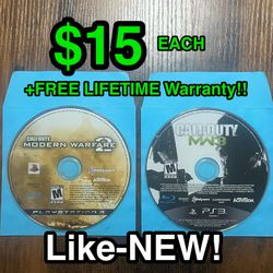 🎮 Call of Duty Modern Warfare 2 & MW3 for PS3 ($15 Each Or $25 Both) 🎮 Playstation 3
