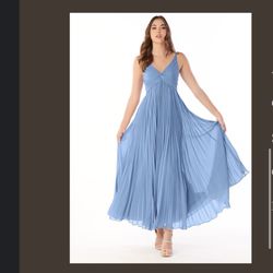 Azazie Steel Blue bridesmaid Dress