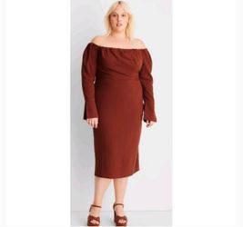 Future Collective Rust Brown Dress