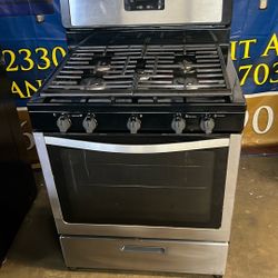 WHIRLPOOL STAINLESS STEEL 30”WIDE GAS STOVE 