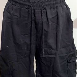 Mens Small Brown Drawstring Cargo Pants Lot 0f 3-brown,Black And Blue