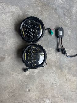 Jeep wrangler LED front head lights