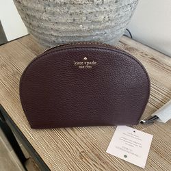 Kate Spade Rima Leather Round Wristlet Pouch
