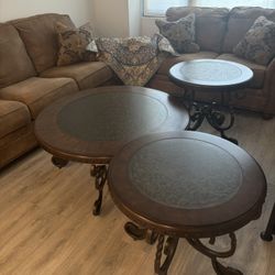 Rafferty 3-Piece Table Set – Coffee Table + 2 End Tables
