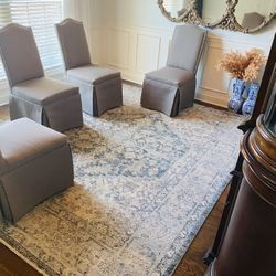 Set Of Skirted Dining Chairs