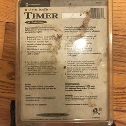 Outdoor Timer 6 Settings
