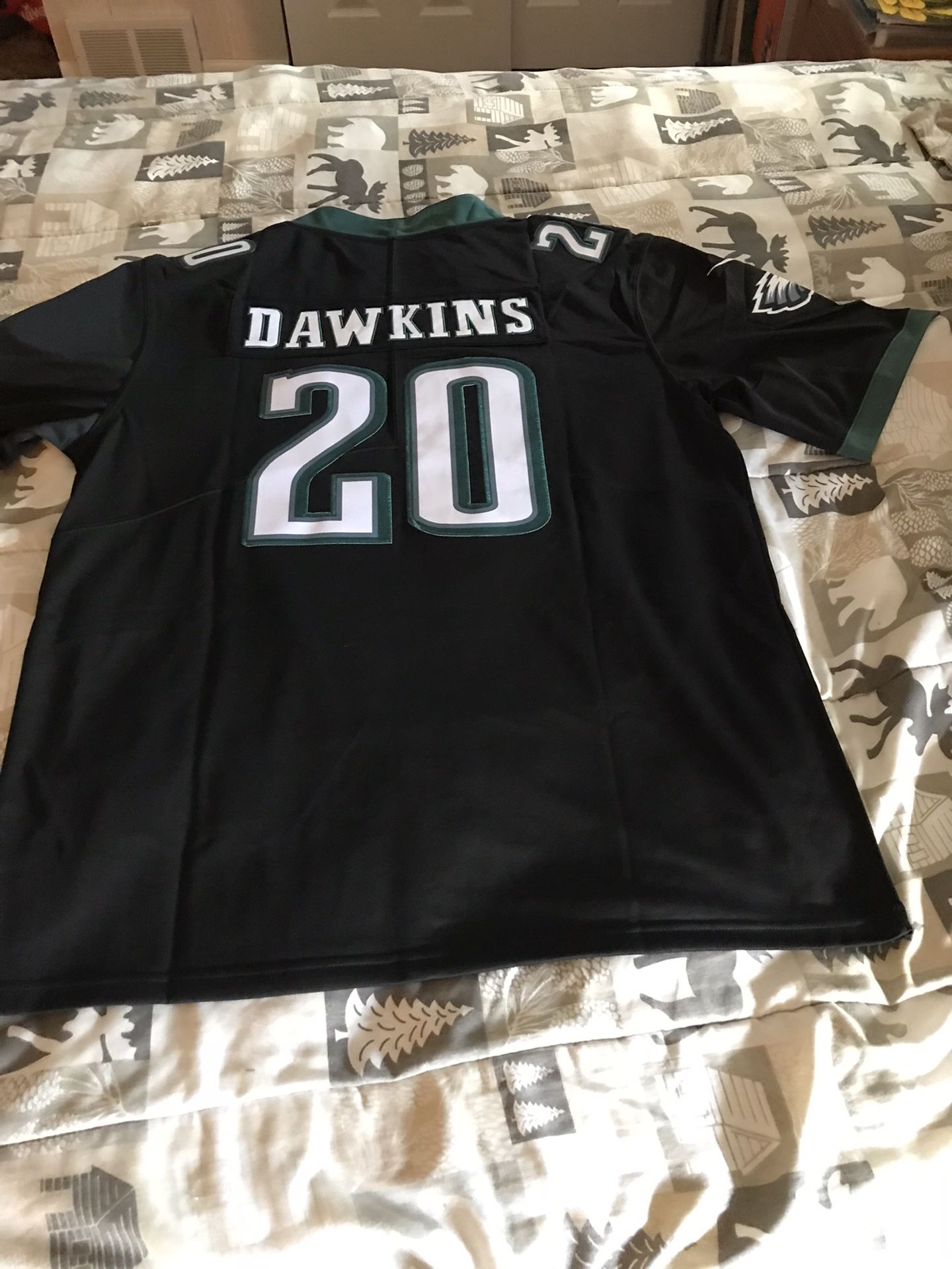 Eagles Dawkins Sewn Football Jersey 