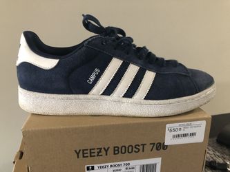 Blue adidas suede size 10