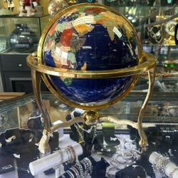 New World Globe W/ Stones