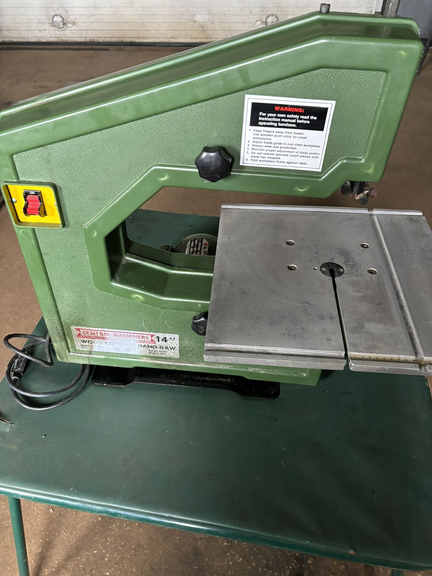 Central Machinery 14” Band Saw