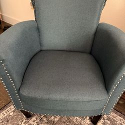 Blue accent chair