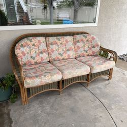 Rattan Sofa Loveseat And Chair And Ottoman 