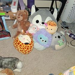 6 Stuffed Animals 