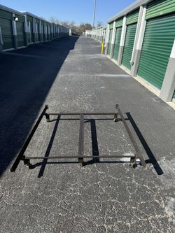 Queen metal bed frame.