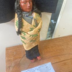 Antique Indian Skookam Doll 12"