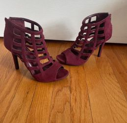 Burgundy Suede Heels