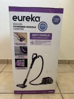 Used, Machine Tested. Eureka Power Nozzle Bagless Corded, Canister Vacuum