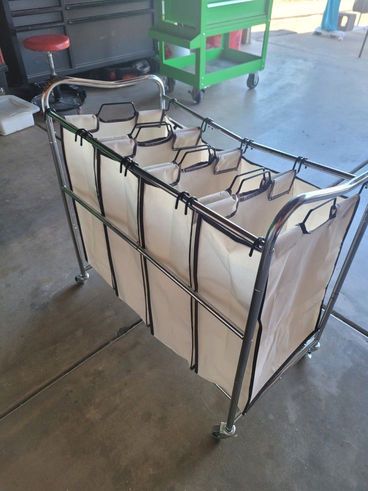 Rolling Quad Laundry Sorter