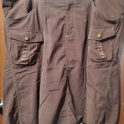 Mountain Hardwear Cargo Skirt Nylon Brown Size 12 Women's Versatile Outdoor Wear