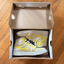 Air Jordan 1 Mid LX 'Off‑White Opti Yellow'