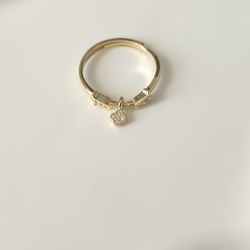 Sterling Silver Clover Charm Ring