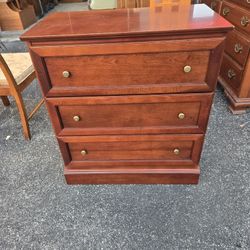 Wooden Dresser With 3 Drawers