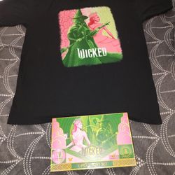 Wicked Set Of Women's T-shirt Size XL And Gift Set Brand New. 